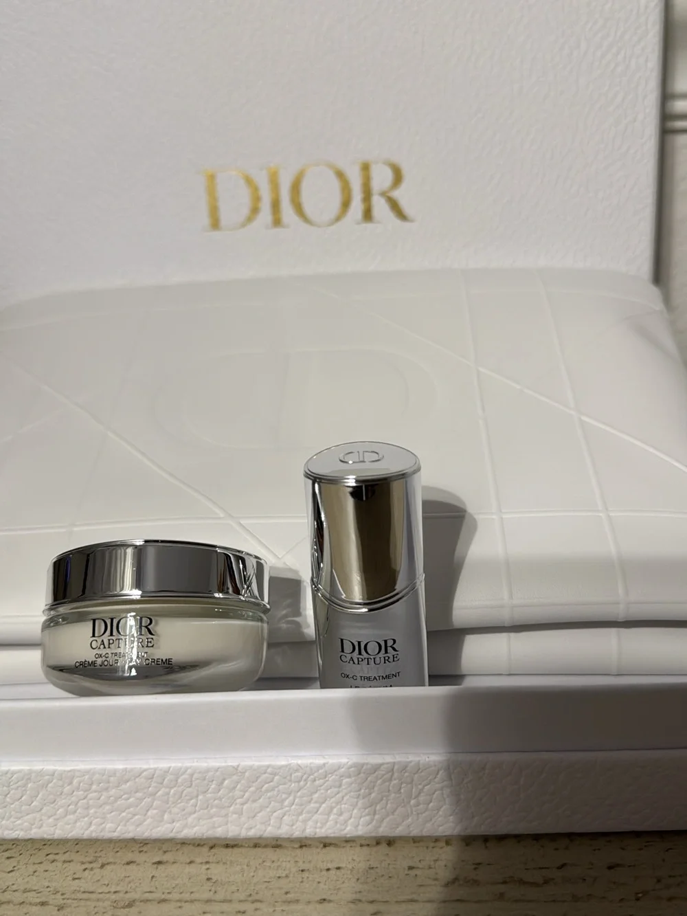 Dior Capture Totale Moisturizer & Serum - White and Silver Gold status
